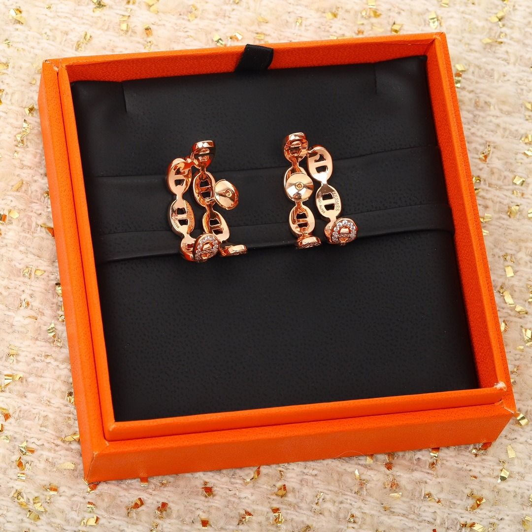 Hermes pig nose earrings, Women's Fashion, Jewelry & Organisers ...