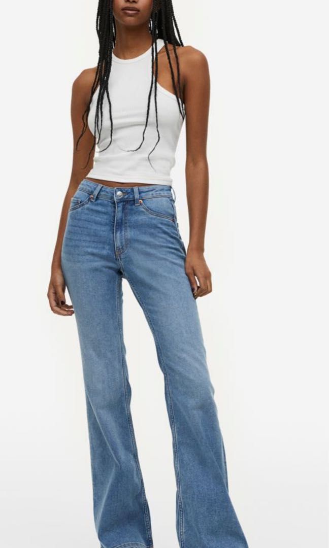 H&m high waisted flare jeans clearance