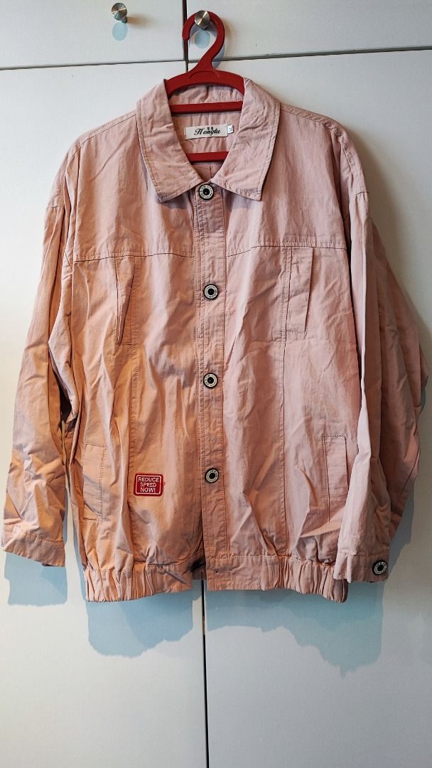 Pink harrington jacket top