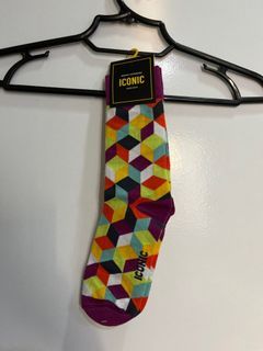 Iconic geometric socks