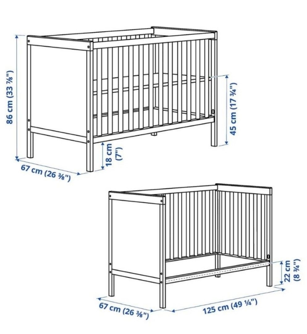 Ikea Baby Cot, Babies & Kids, Baby Nursery & Kids Furniture, Cots