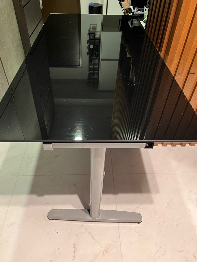 IKEA Glass top table, Furniture & Home Living, Furniture, Tables & Sets