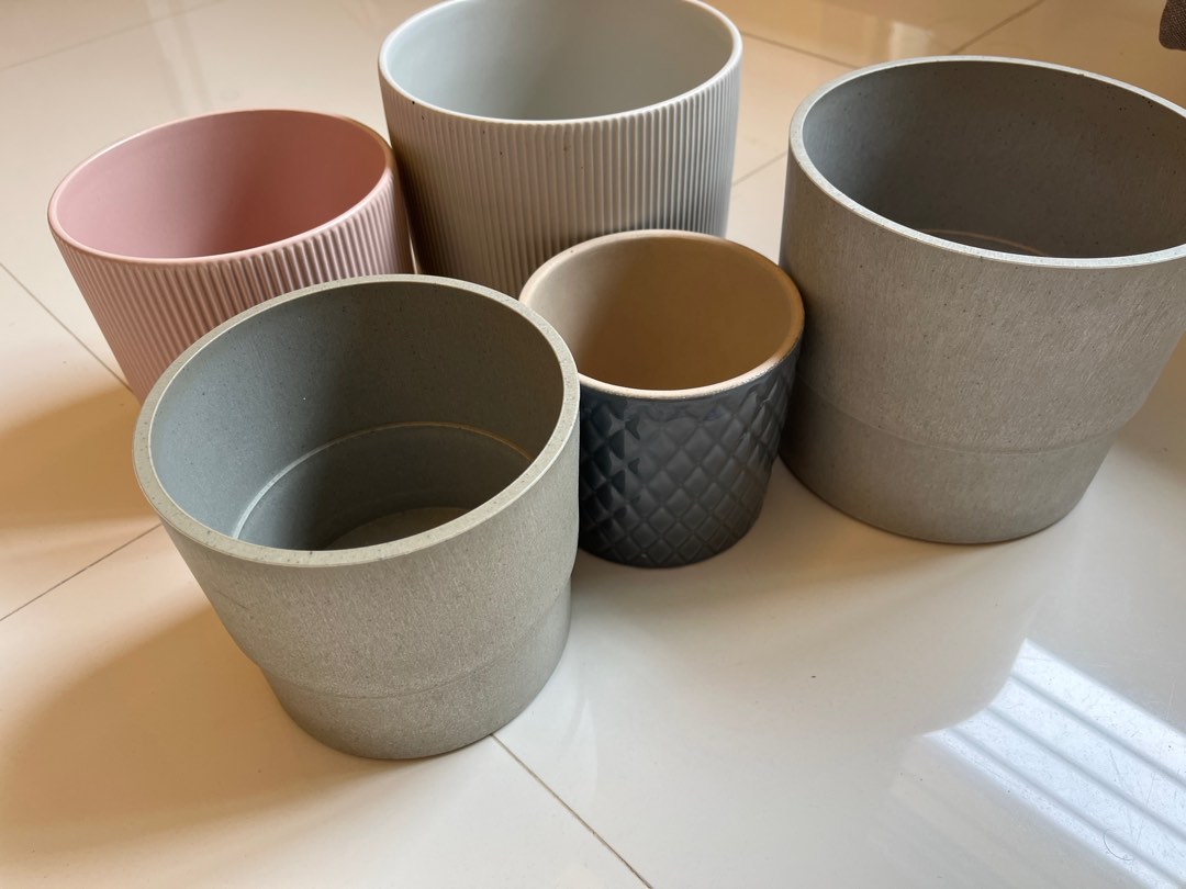 IKEA Plant Pots (Set of 5), Furniture & Home Living, Gardening, Pots