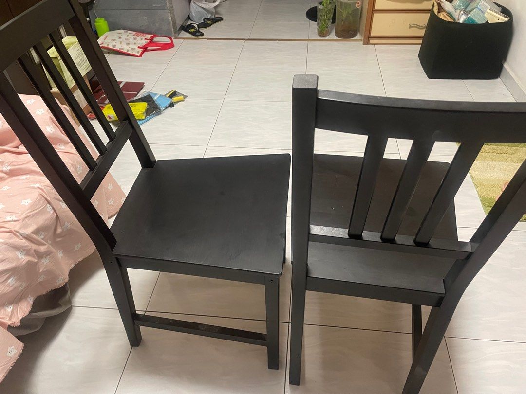 IKEA wooden Chair, Furniture & Home Living, Furniture, Chairs on Carousell