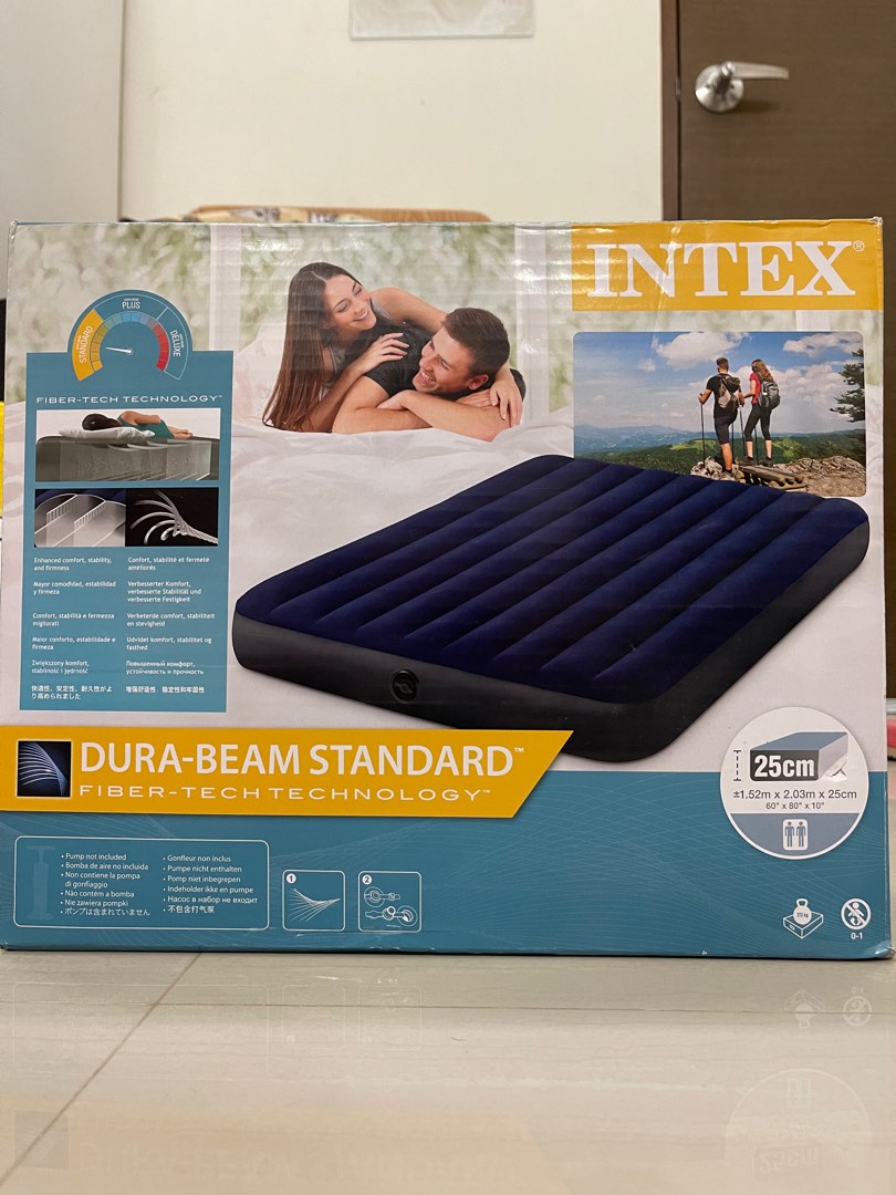 Intex Air Mattress Queen size with Pump, Furniture & Home Living