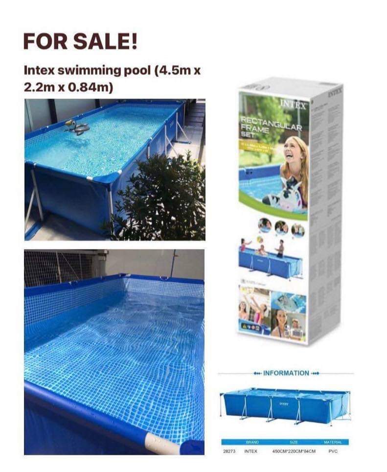 INTEX BIG SWIMMING POOL - 4.5 x 2.2 x 0.84 m on Carousell