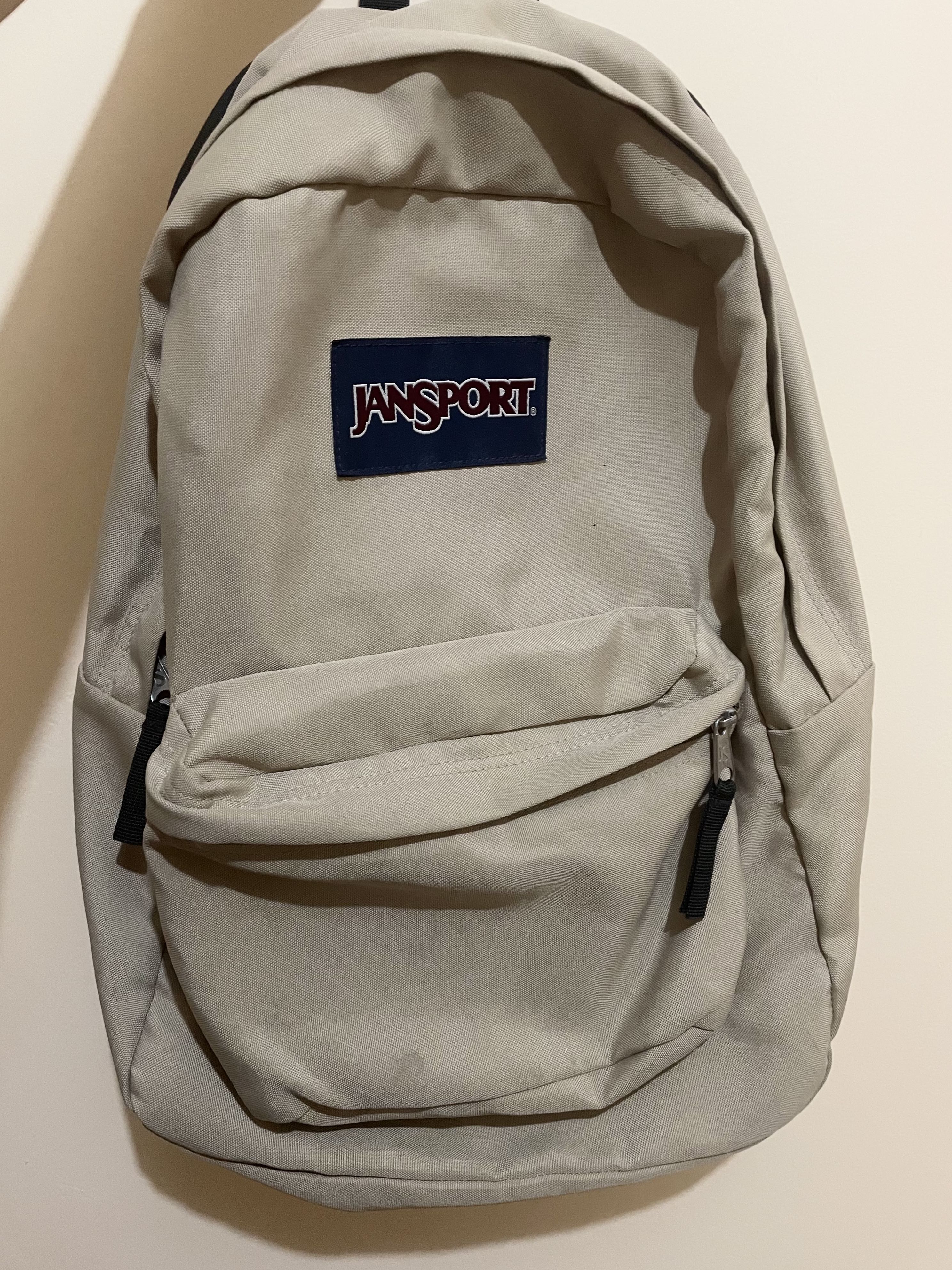 Jansport Superbreak Backpack Cream, Fesyen Wanita, Tas & Dompet di