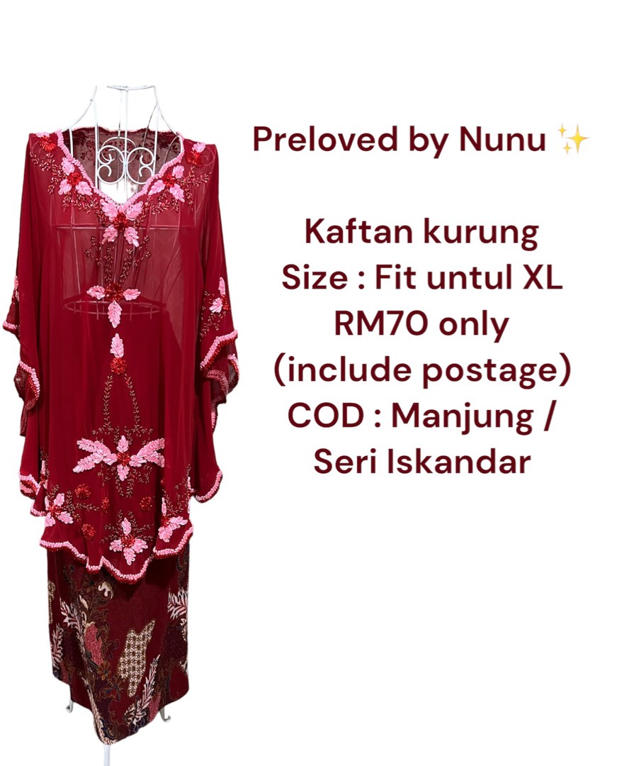 KAFTAN KURUNG, Women's Fashion, Muslimah Fashion, Kaftans & Jubahs on