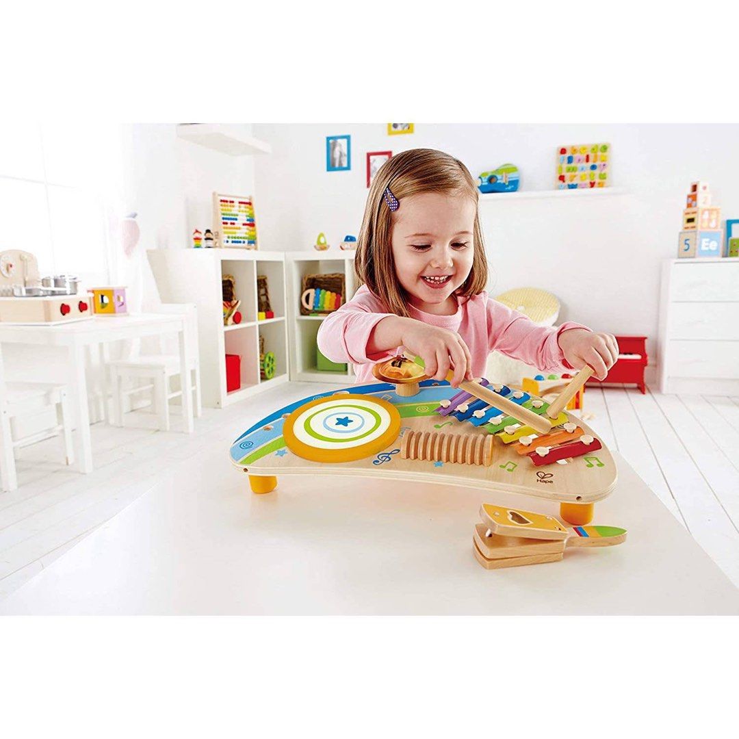 Kids Toys Hape Mighty Mini Band Wooden Percussion Instrument Hobbies Toys Toys Games on Carousell