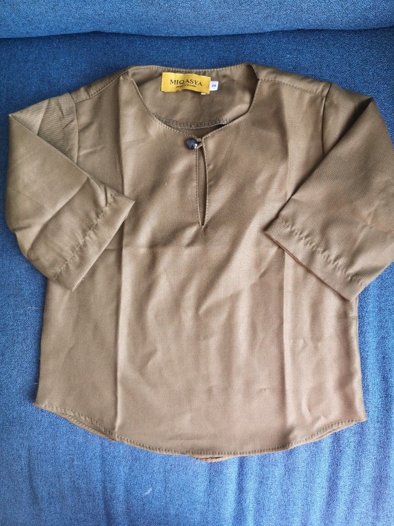 Kurta olive green, Babies & Kids, Babies & Kids Fashion on Carousell
