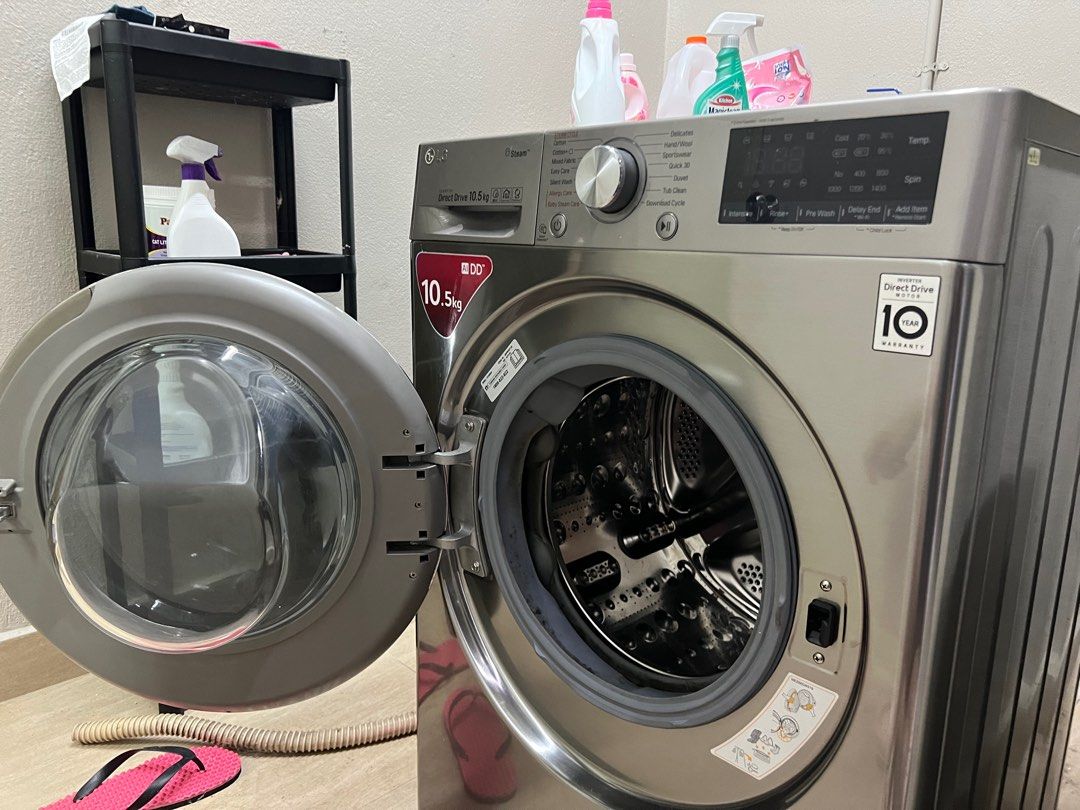 LG Front Load 10.5kg washer with Extend warranty, TV & Home Appliances