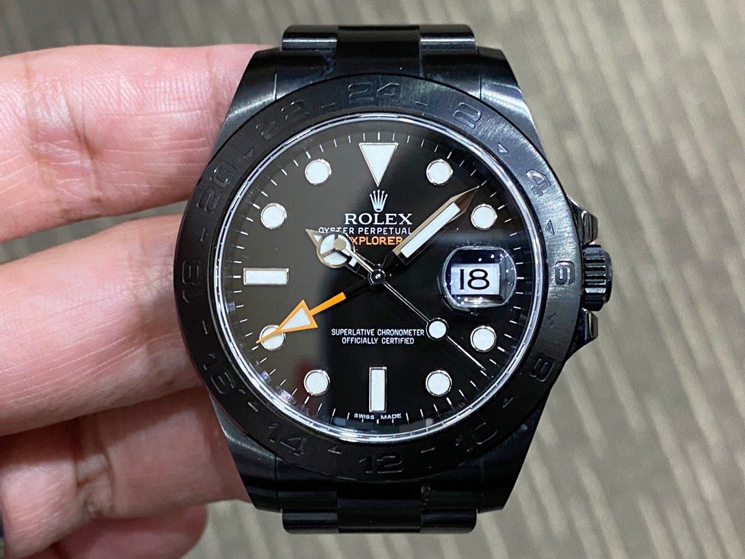 Like New Feb 14 Rolex Explorer 2 Black DLC 216570 Luxury Watches on Carousell