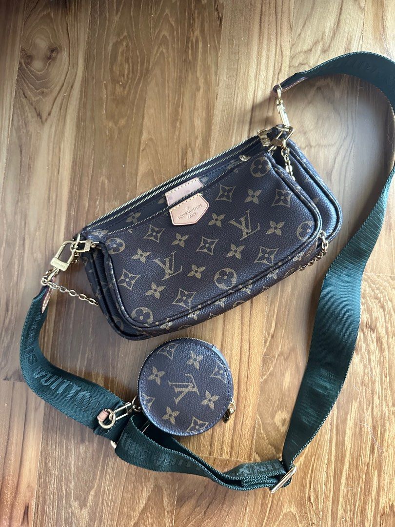 Louis Vuitton, Bags, Lv Crossbody Green Strap Mint Condition Used Twice  Includes Box