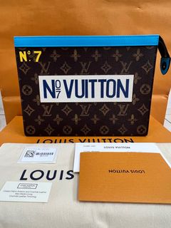 Louis Vuitton LV Men Kasai Clutch in Damier Ebene Canvas - LULUX