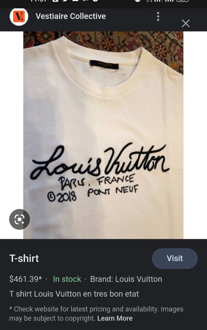 Louis Vuitton LV Men Pont Neuf Signature Print & Embroidery T-Shirt, Men's  Fashion, Tops & Sets, Tshirts & Polo Shirts on Carousell
