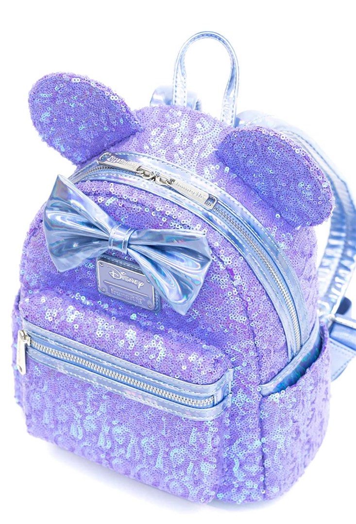 Loungefly Disney Minnie ears iridescent purple celebration Disneyland
