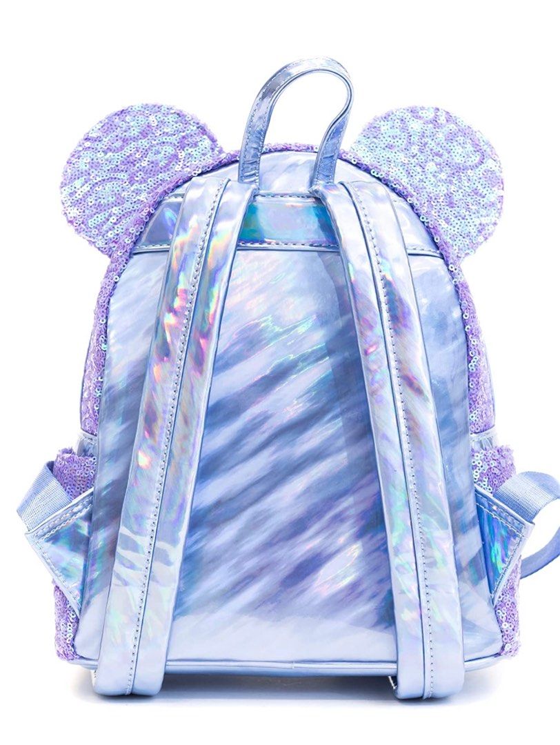 Loungefly Disney Minnie ears iridescent purple celebration Disneyland