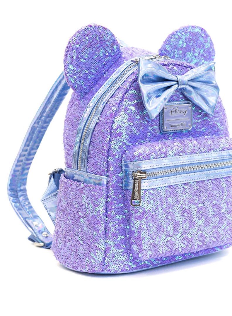 Loungefly Disney Minnie ears iridescent purple celebration Disneyland