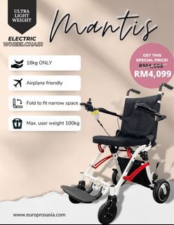 [KERUSI RODA RAYA] Mantis - Europros Electric Wheelchair