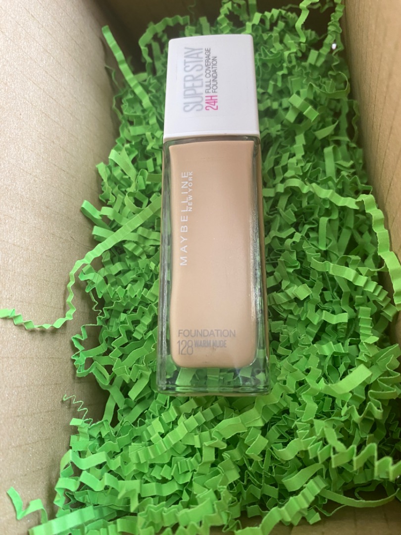 Maybelline foundation 24hr full coverage ( shade 128 warm nude), Beauty & Personal Care, Face