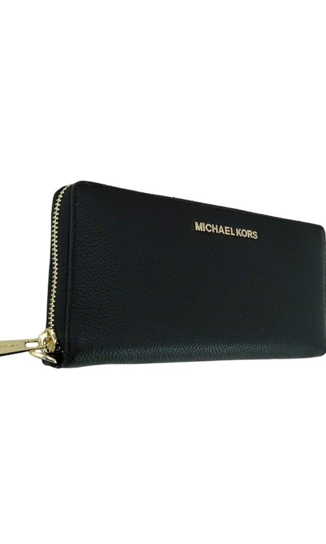 AUTHENTIC Michael Kors Jet Set Travel Crossgrain Leather Continental Wallet