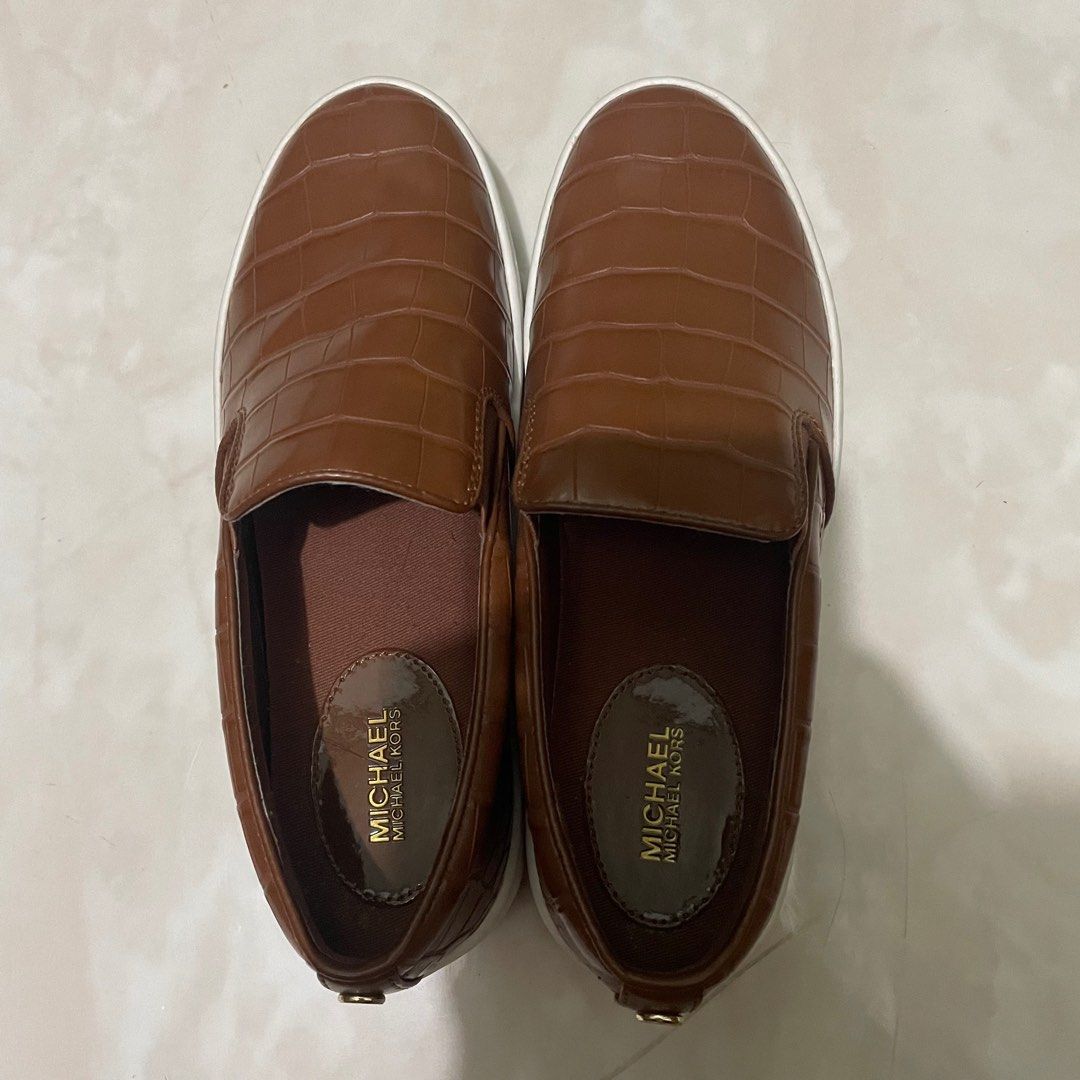 Michael kors keaton slip on brown store