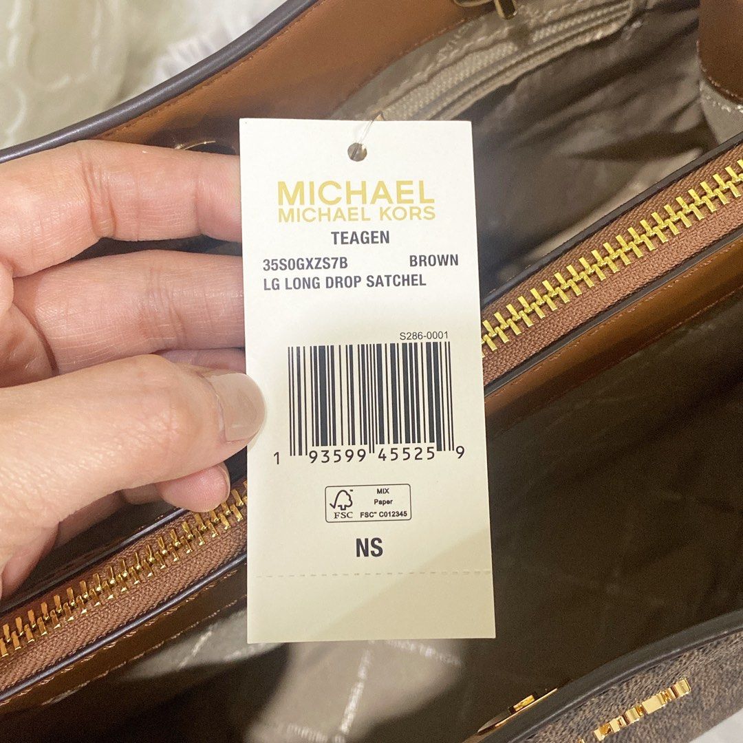 Michael Kors Teagen Large Logo Shoulder Bag in Brown (35S0GXZS7B