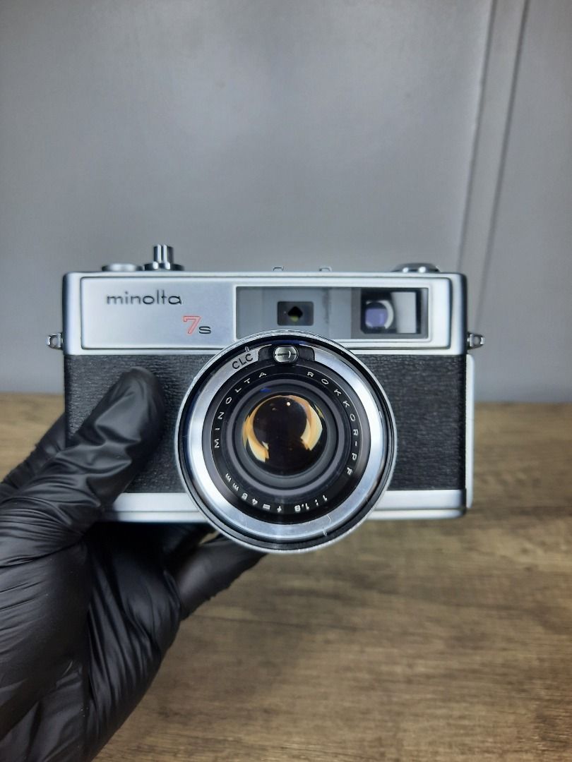 Vintage Rare Black Body Minolta Hi-Matic 7s 1:1.8 45mm