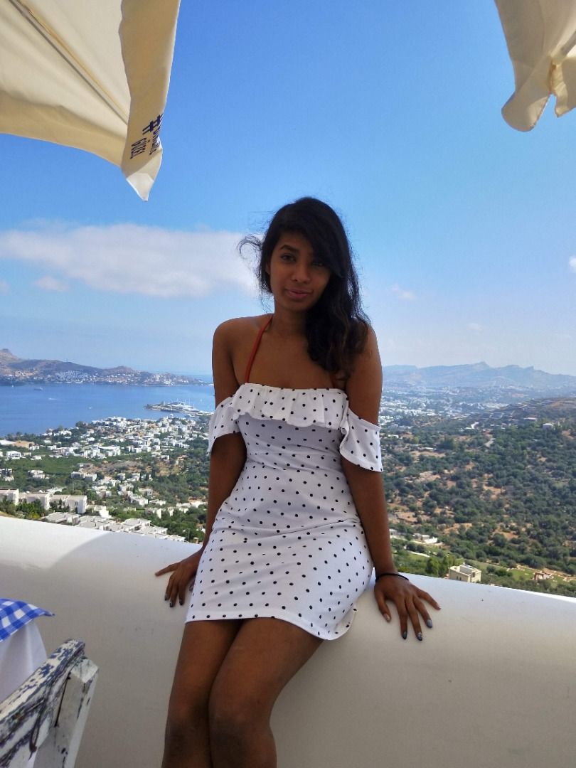 Missguided blue cheap polka dot dress