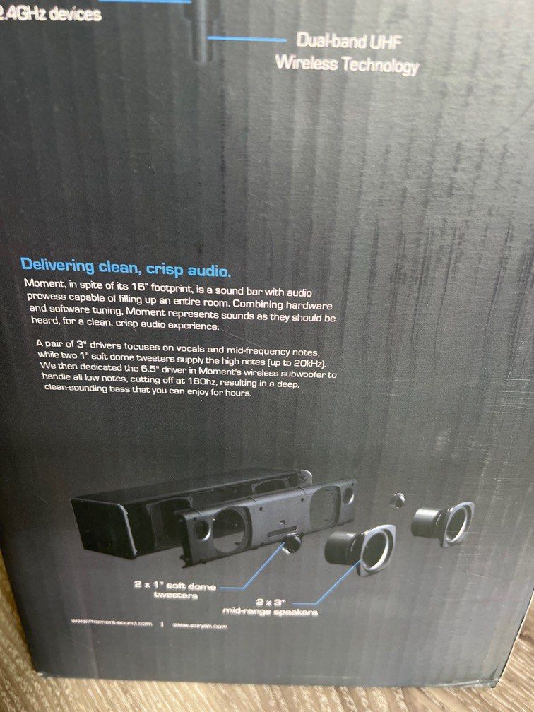 Moment karaoke soundbar with mic and subwoofer, TV & Home Appliances