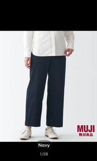 Muji Ladies 4-way stretch Chino wide pants