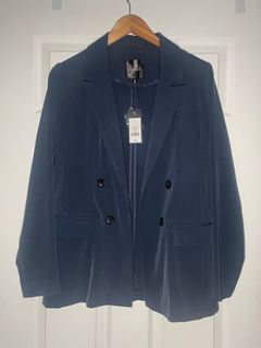 Navy blue double breasted blazer