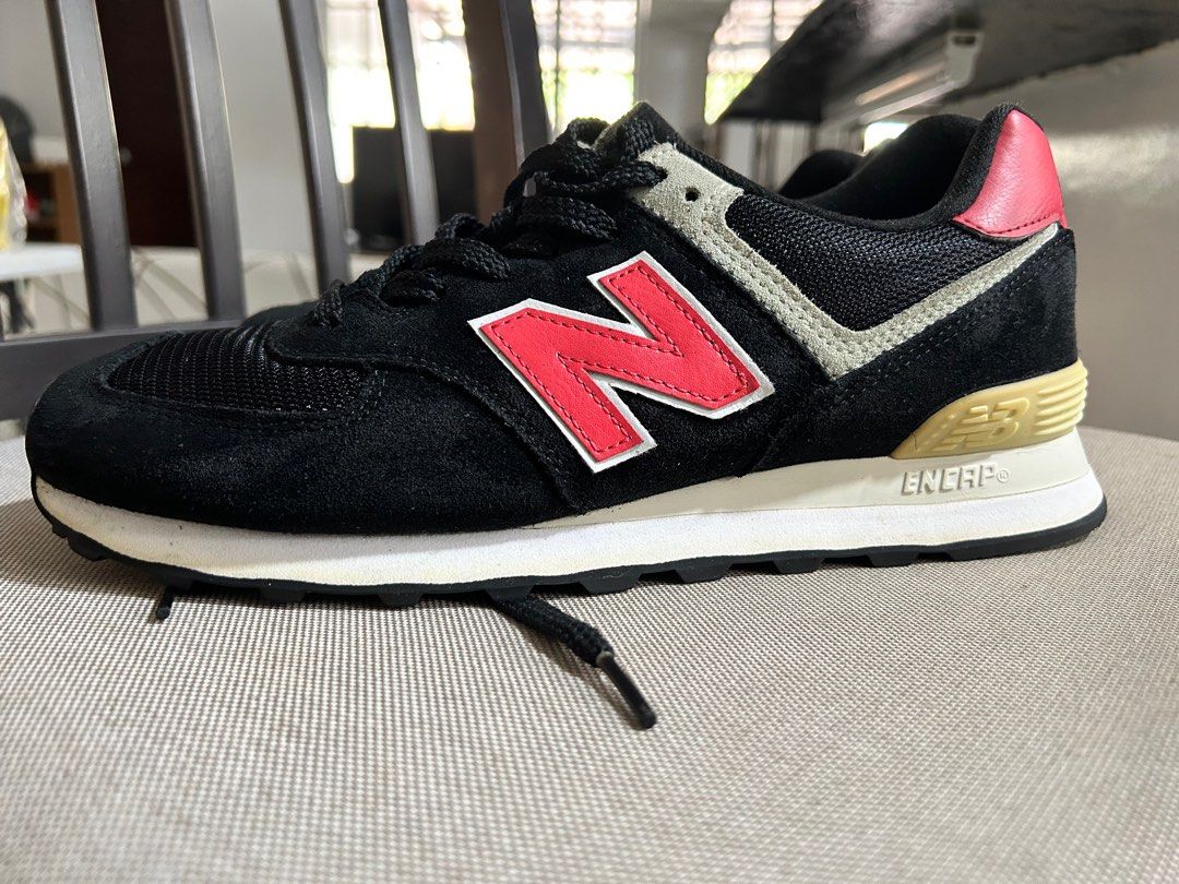 New balance 574 black with pomelo hotsell