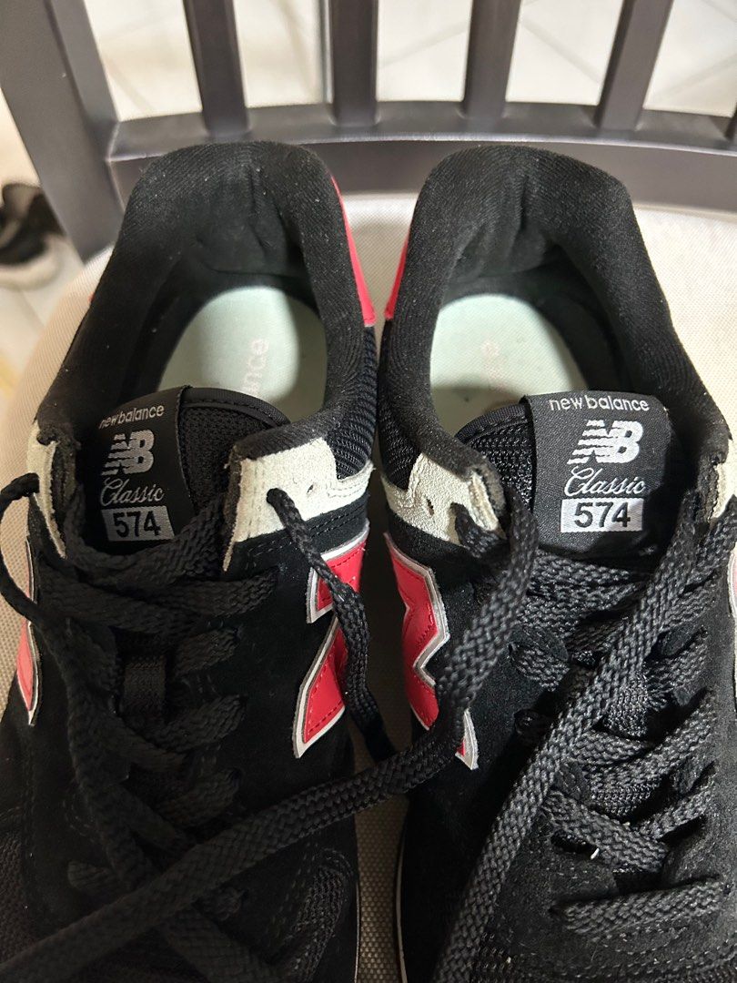 New balance 574 black with pomelo on sale