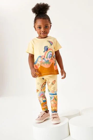 Next Yellow Crochet Butterfly Appliqué Tshirt and Legging, Babies u0026 Kids,  Babies u0026 Kids Fashion on Carousell