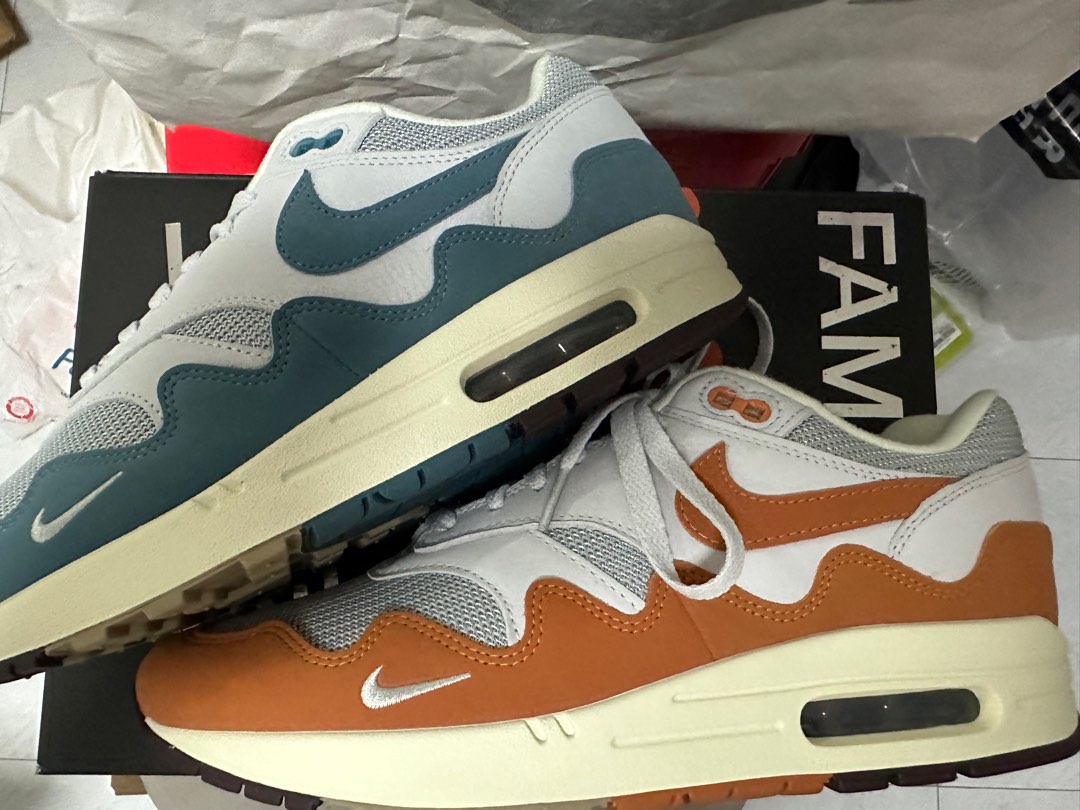 patta nike air max 1 blue