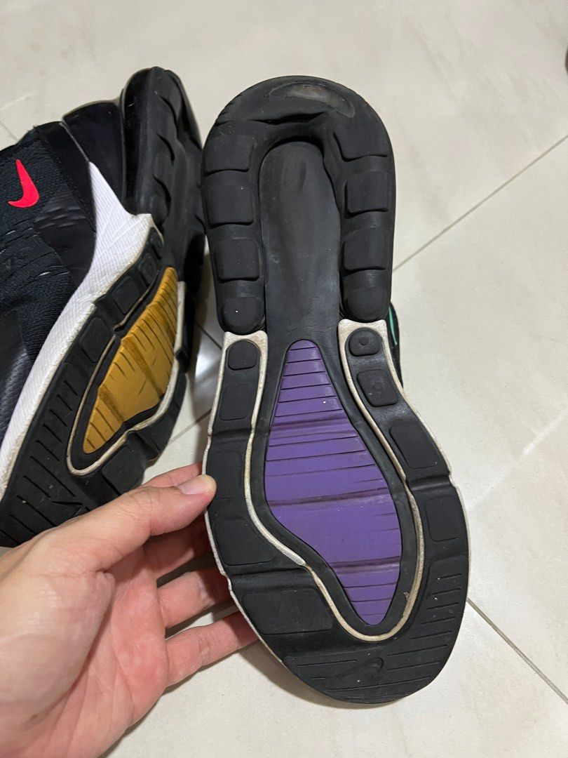 Air max 270 top black/university gold/psychic purple/flash crimson