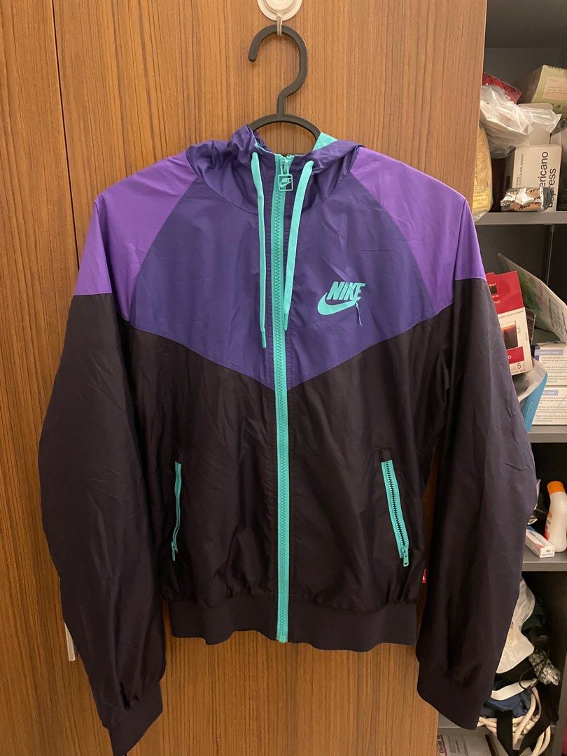 Purple and blue nike jacket top