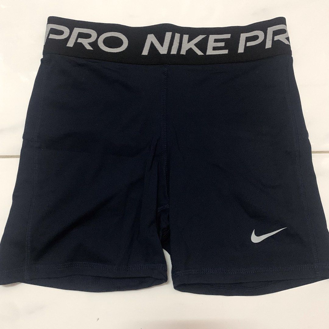 Navy blue women's nike pro shorts sales