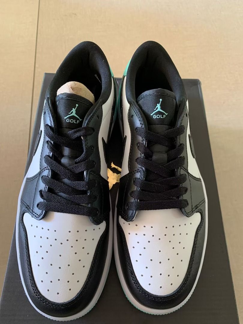 Offer ! Ready Stock . Nike Air Jordan 1 Low Golf Shoes White Green Black Us  9 Euro 42.5, Men'S Fashion, Footwear, Sneakers On Carousell