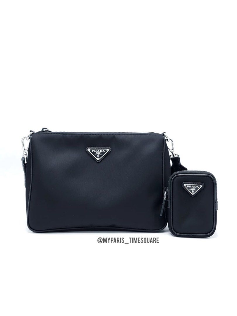 P rada 2VH113 Re-Nylon And Saffiano Leather Shoulder Bag, Luxury