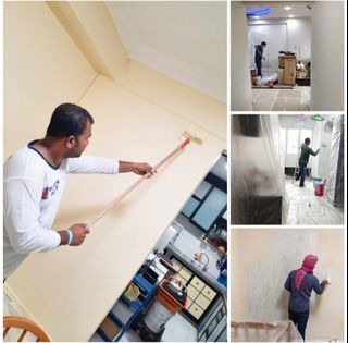 Painting services🇸🇬! We provide every kind of painting service 💁‍♀️ whole house painting! Epoxy painting! Kitchen cabinet painting! Toilet wall + ceiling painting! Toilet pipes painting service provider.