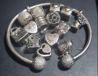 Pandora Charms and Bangle