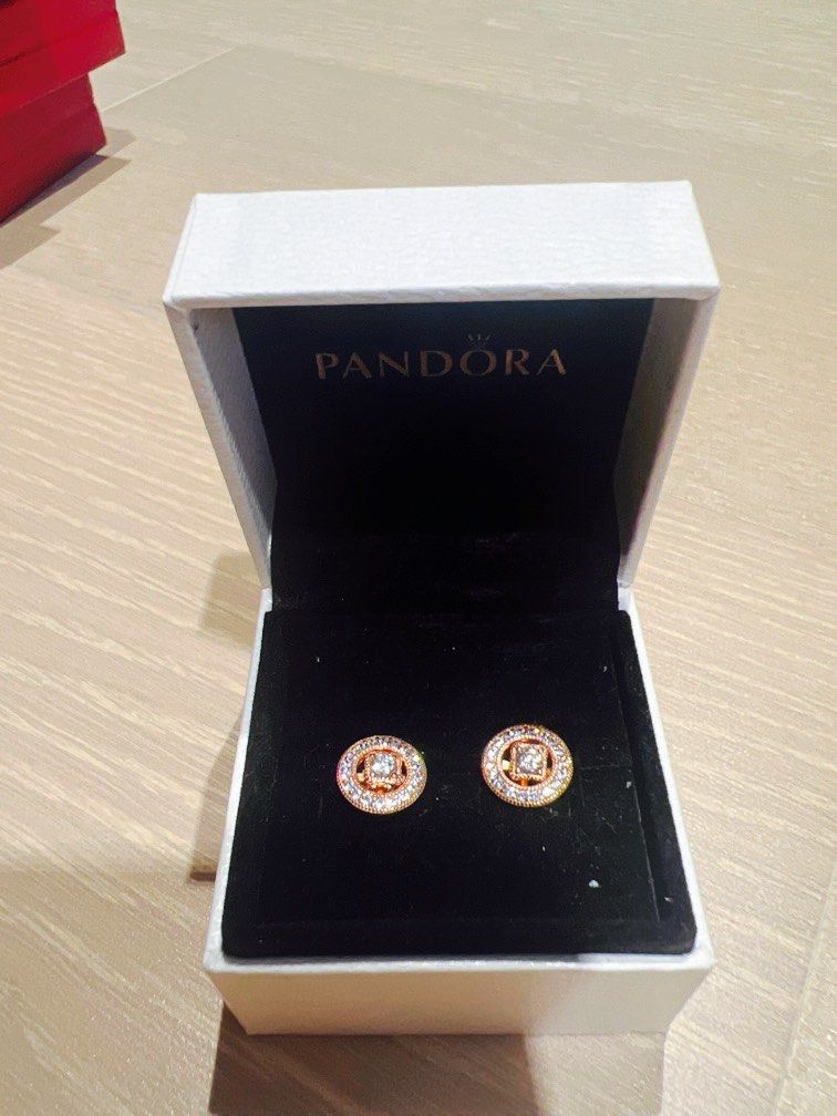 Pandora Rose Gold Earrings Women s Fashion Jewelry Organisers Earrings on Carousell