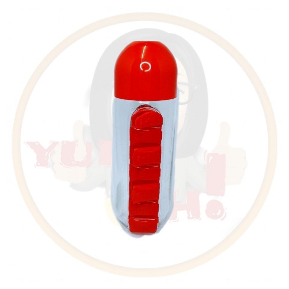 Pill organizer water bottle (Category: Medical Supplies & Tools) located in Quezon City. Submitted by gervincho (Listing ID 1225125842, Image 1). Description: • Brand new • 600ml capacity • Available colors: Pink & Red • Size: L6cm x H23cm • Package includes: -1x water bottle -1x pill organizer • Open for pick up or delivery (plus shipping fee). • Open for reservations (with advance payment required)..