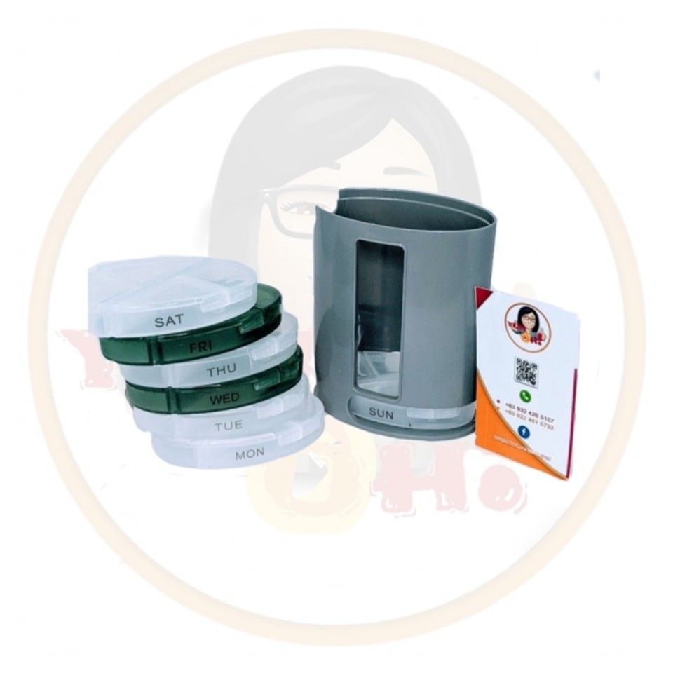 Pill pro medicine organizer (Category: Medical Supplies & Tools) located in Quezon City. Submitted by gervincho (Listing ID 1225126411, Image 2). Description: • Brand new • Size: L9.5cm x D6cm x 12cm • Package includes: -1× container - 7× portable trays with 4 compartments each • Open for pick up or delivery (plus shipping fee). • Open for reservations (with advance payment required)..
