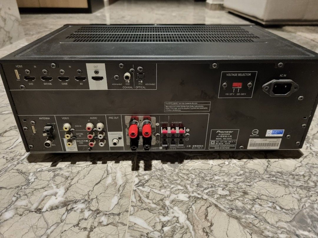 Pioneer AV Receiver VSX524, Audio, Soundbars, Speakers & Amplifiers on