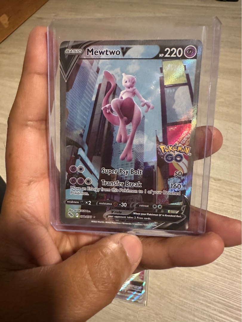 Mewtwo V alternate art Pokemon Go TCG, Hobbies & Toys, Toys & Games on  Carousell