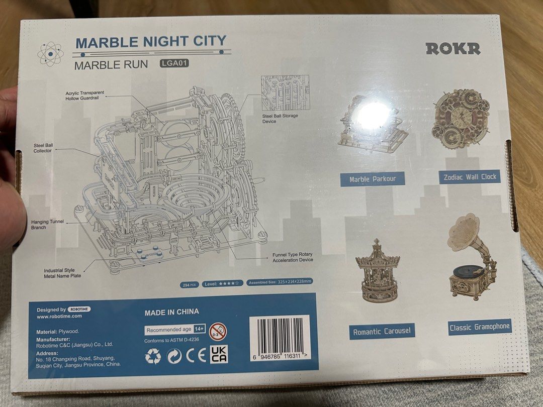 Robotime Marble Night City DIY Kit Natural, Hobbies & Toys, Toys