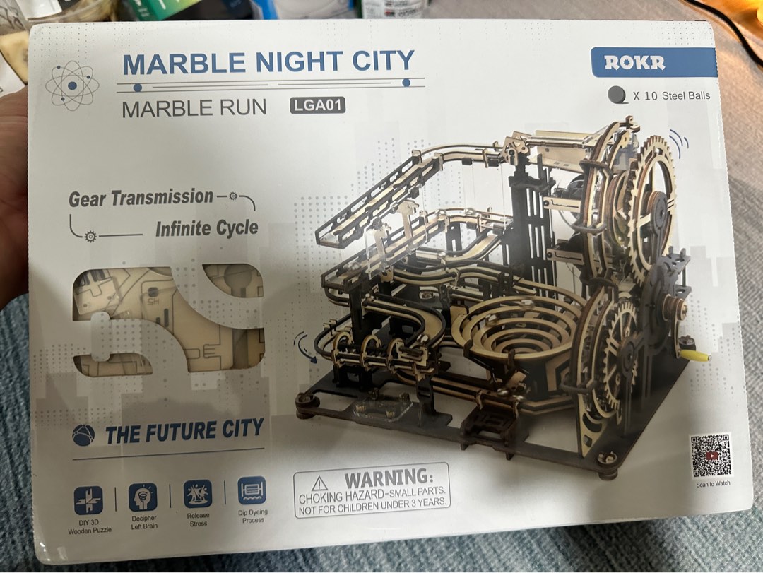 Robotime Marble Night City DIY Kit Natural, Hobbies & Toys, Toys